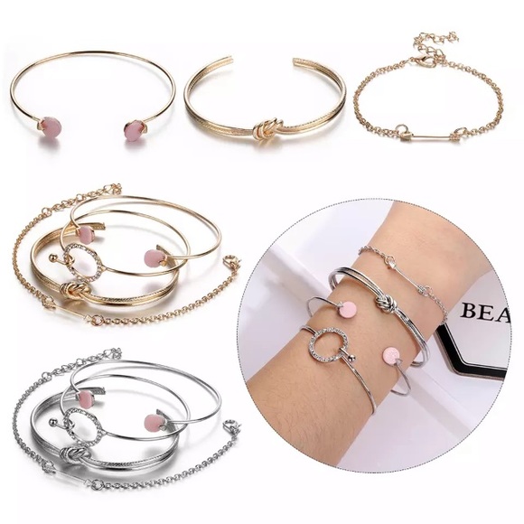NEW!๐๐๐SILVERY PINK BRACELET BUNDLE OF 4!๐๐๐ - Picture 6 of 8